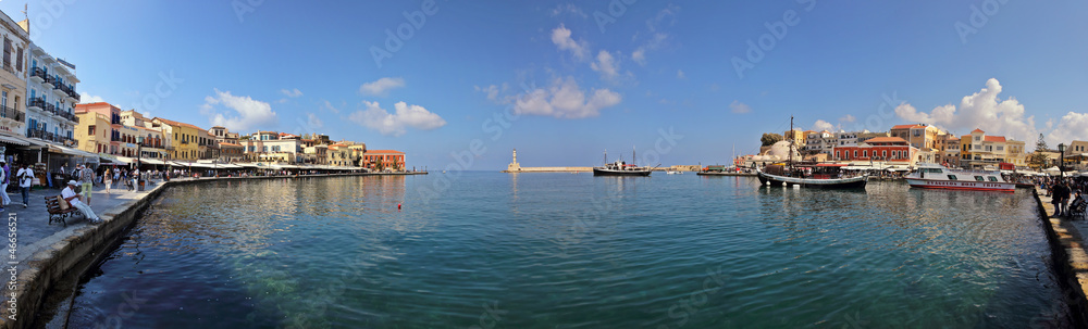 Chania Hafen Panorama Kreta