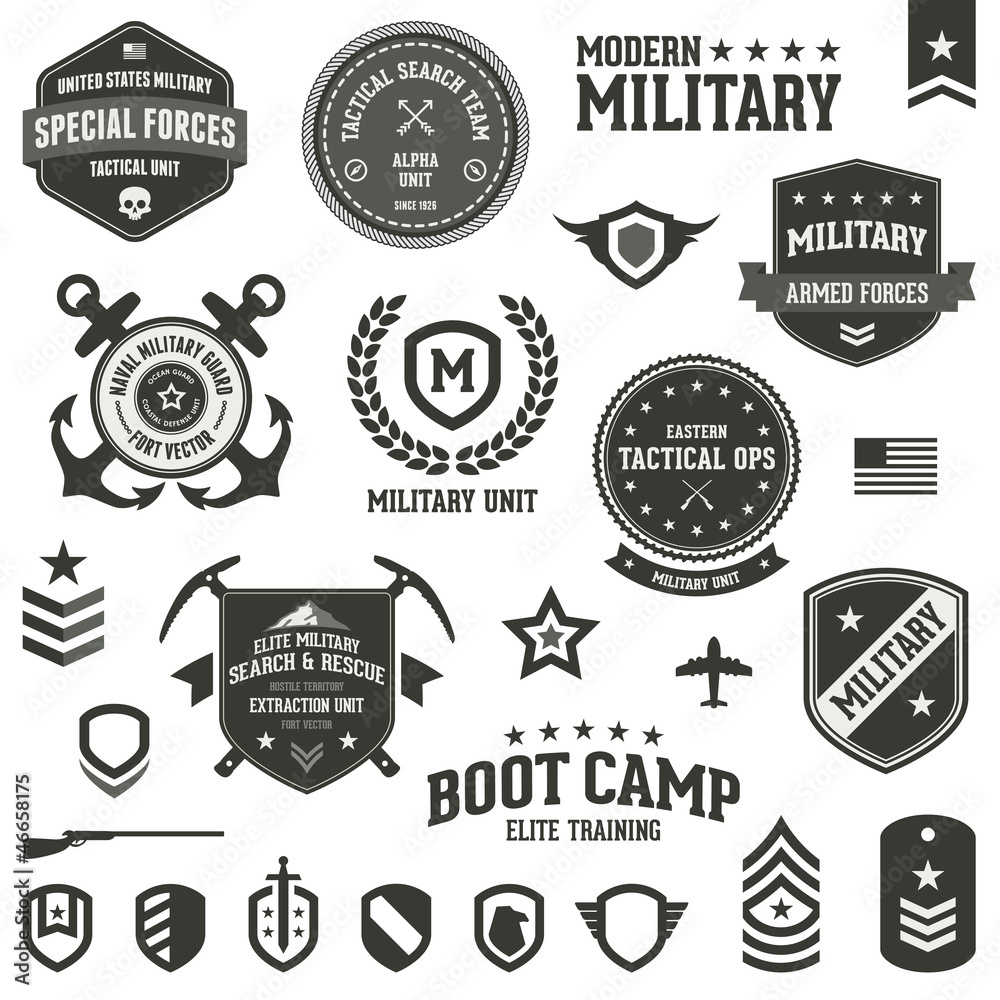 Obraz premium Military badges