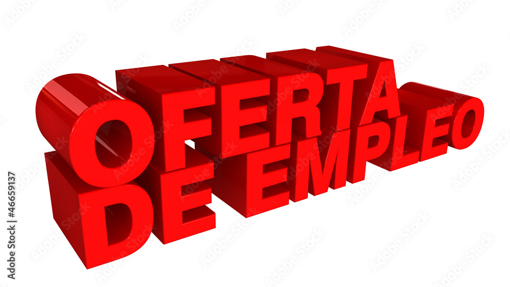 Fototapeta premium Oferta de empleo