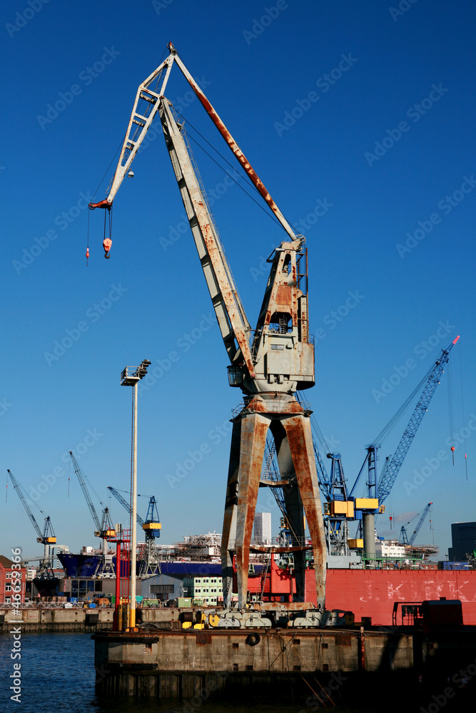 Ladekräne im Freihafen