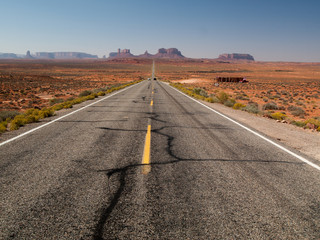 Acrylglasbilder Route 66 Route de Monument Valley - à perte de vue  © Sébastien Closs