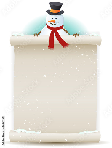 Santa Snowman Background