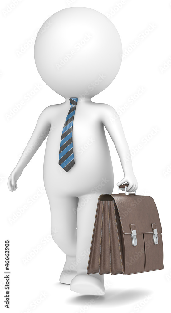 3D little human character the Business Man walking 3D little human character the Business Man walking
