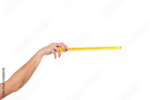 Orm of a woman measuring