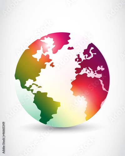 abstract colorful world design