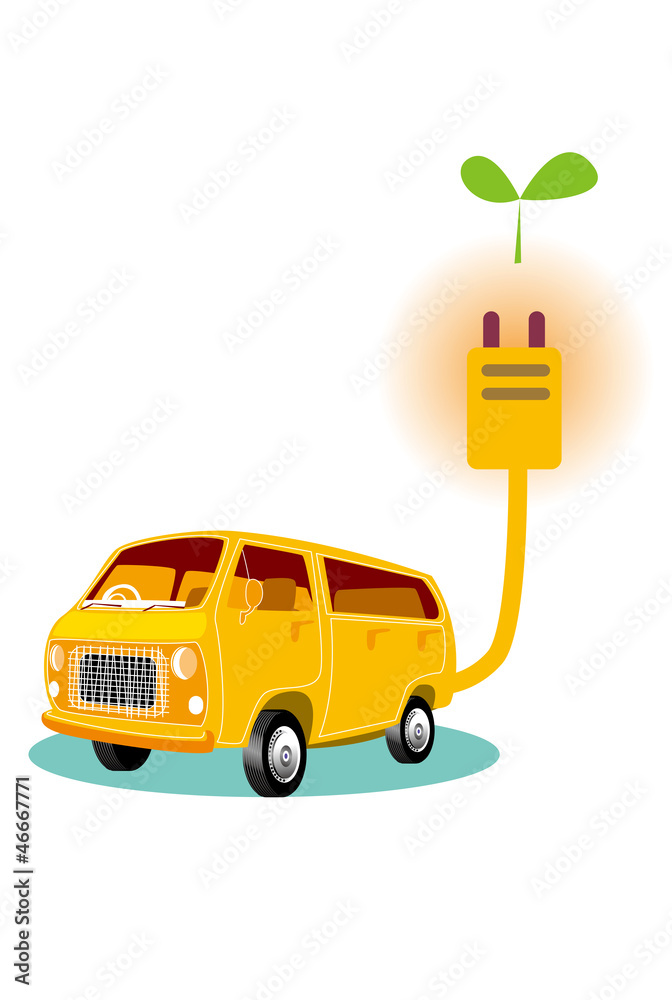 エコ エコカー 電気自動車 クリーンエネルギー 優しい 自然エネルギー 排気 再生 エネルギー Stock イラスト Adobe Stock