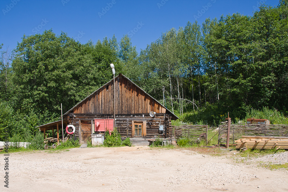wooden house in the museum of history of the river of Chusovaya, wooden house in the museum of history of the river of Chusovaya,