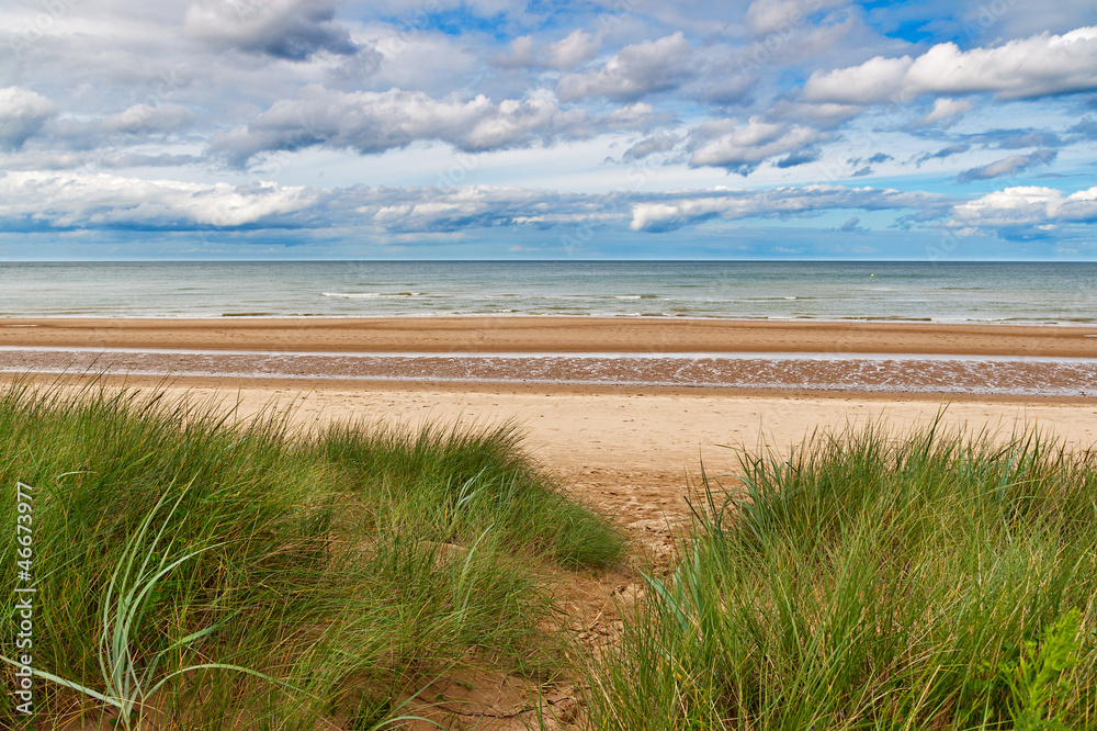 Omaha Beach, one of the D-Day beaches of Normandy, France