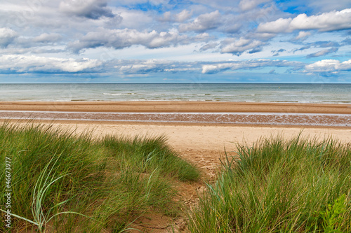 Fototapeta Naklejka Na Ścianę i Meble -  Omaha Beach, one of the D-Day beaches of Normandy, France