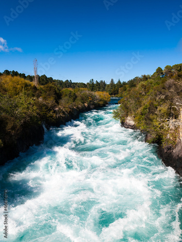 Powerful Huka Falls on the Waikato River near Taupo