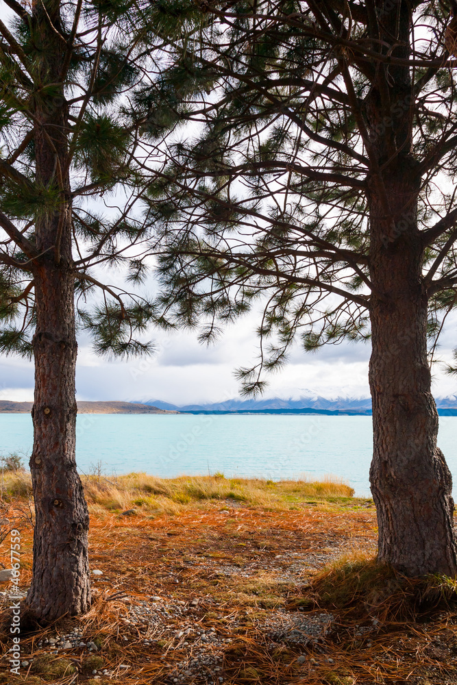 Naklejka premium Lake Pukaki South Island New Zealand