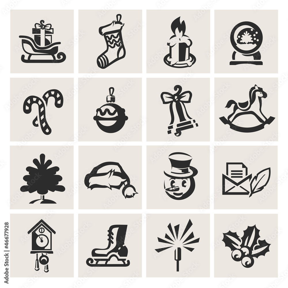 Obraz premium Christmas Icons
