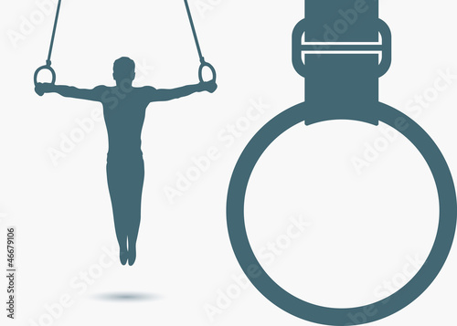 Gymnastic rings background