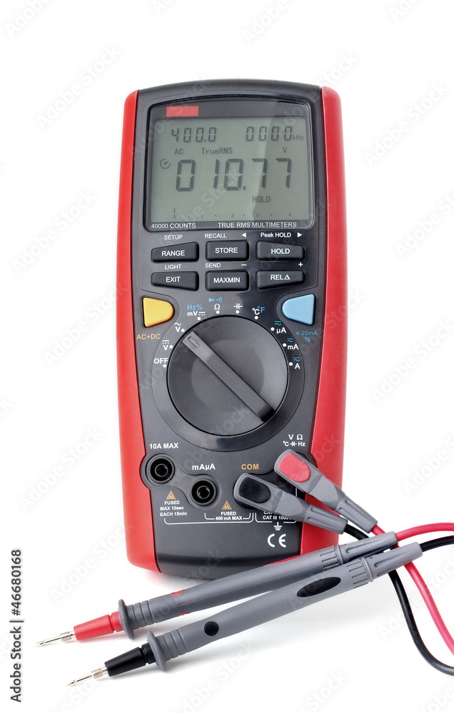 Digital multimeter isolated on white Digital multimeter isolated on white