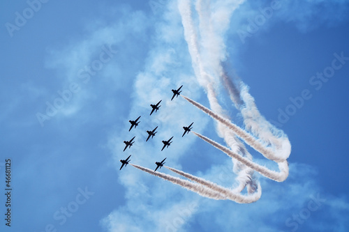 Airplanes on airshow photo