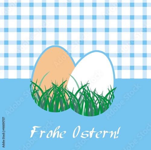 Karierte Decke mit Osterei