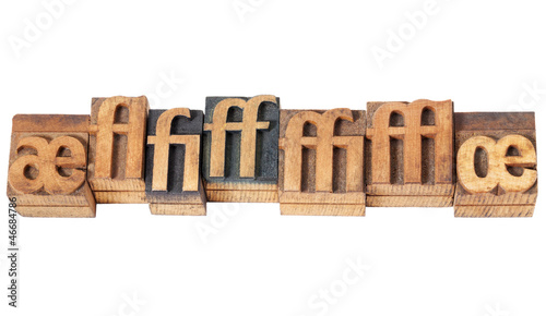 ligature in wood type