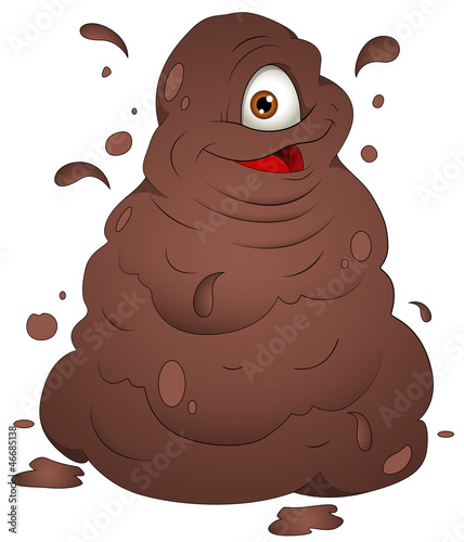 Happy Mud Monster - Vector Illustration