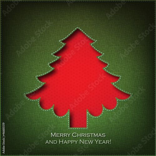 Christmas tree (cut the textile).