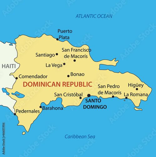 Dominican Republic - vector map
