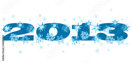 2013 new year symbol isolated on the white background