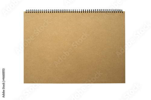 notebook on white background