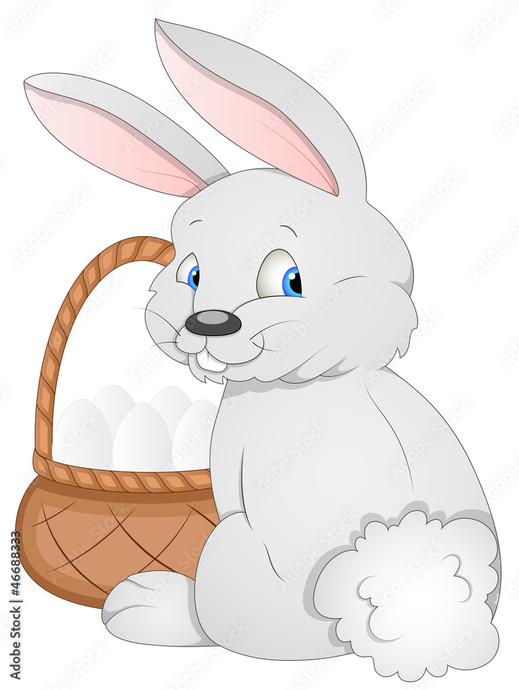 Easter Bunny - Cartoon Character - Vector Illustration Easter Bunny - Cartoon Character - Vector Illustration