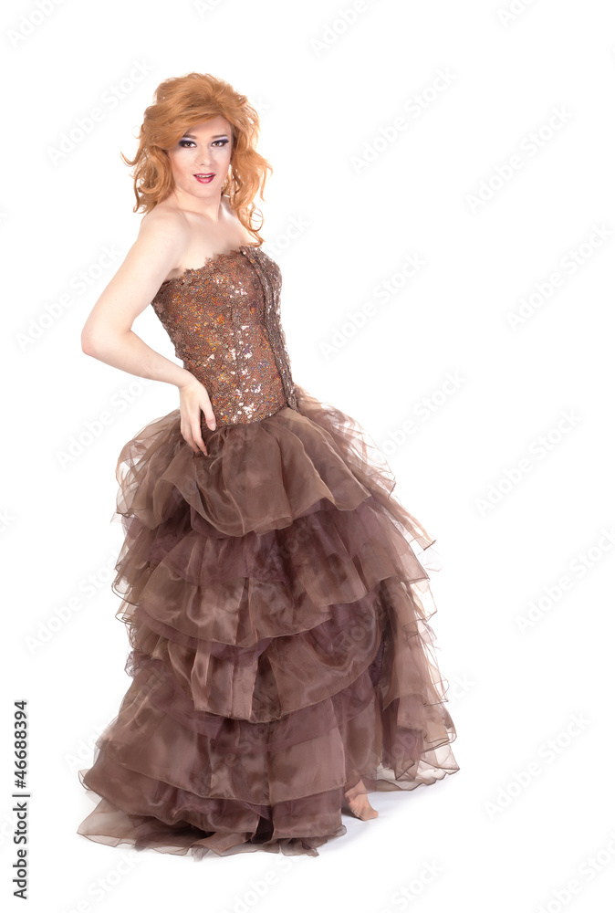 Portrait of drag queen. Man dressed as Woman Portrait of drag queen. Man dressed as Woman