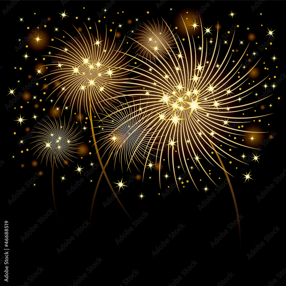 Fototapeta premium Fireworks background
