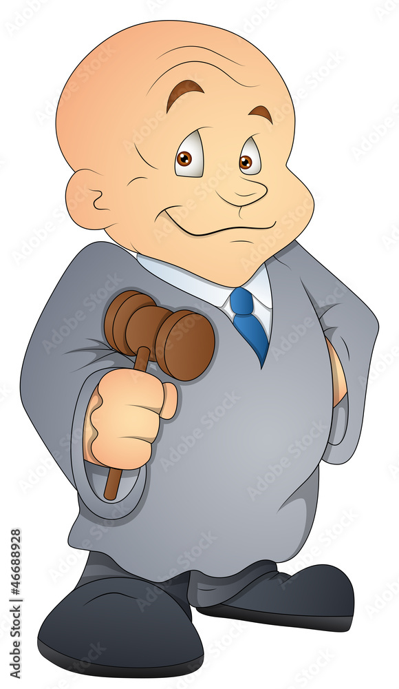 Judge - Cartoon Character - Vector Illustration Judge - Cartoon Character - Vector Illustration