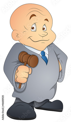 Judge - Cartoon Character - Vector Illustration