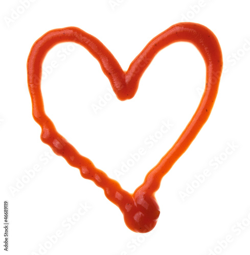 The heart is made of ketchup