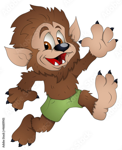 Cute Werewolf - Cartoon Character - Vector Illustration