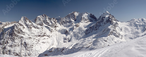 Canvastavla St. Moritz,  Corvatsch view on mountains in Engadin