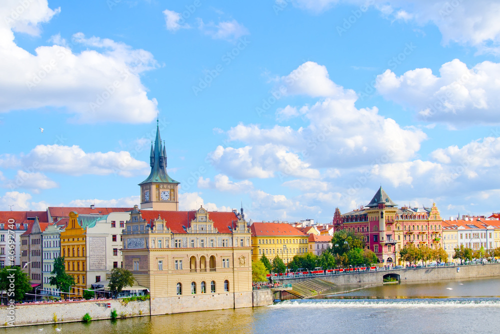 Prague, Ola town, river in Prague