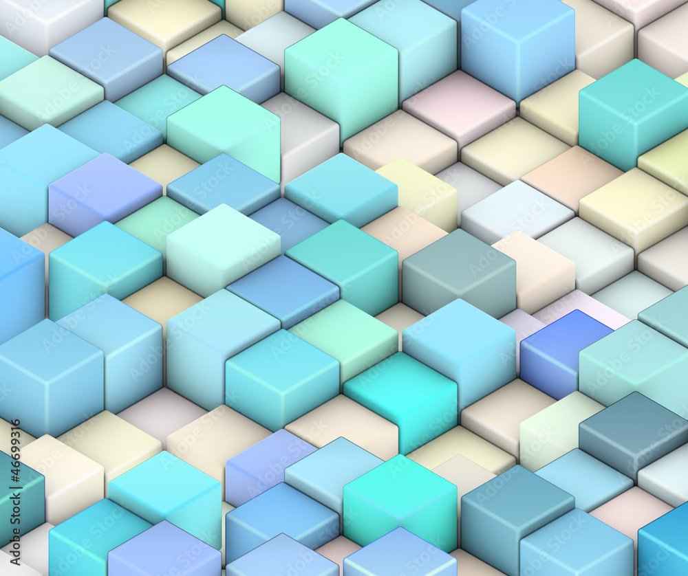 abstract 3d cubes backdrop in yellow and blue abstract 3d cubes backdrop in yellow and blue