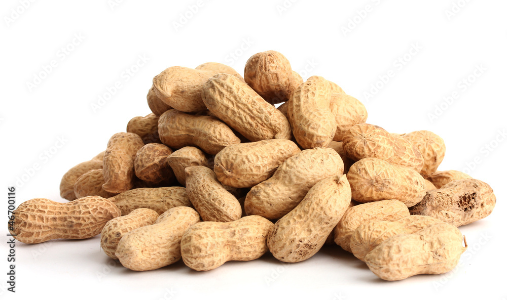 tasty peanuts, isolated on white tasty peanuts, isolated on white