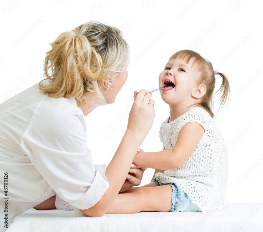 doctor examining baby isolated on white background doctor examining baby isolated on white background