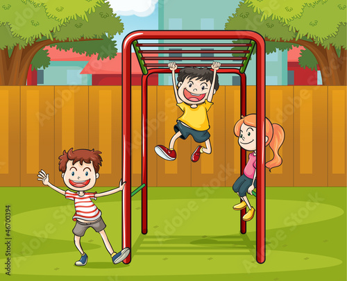 kids and monkey bar