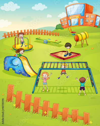 kids and monkey bar
