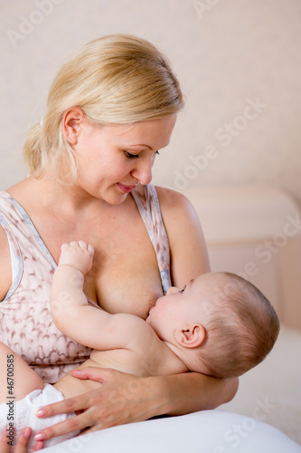 sweet mother breast feeding...