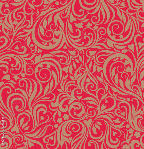 Seamless festive floral background