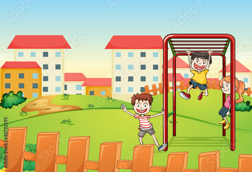 kids and monkey bar