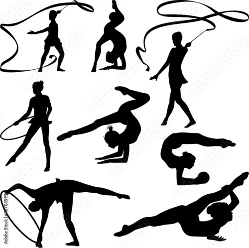 rhythmic gymnastics - silhouette