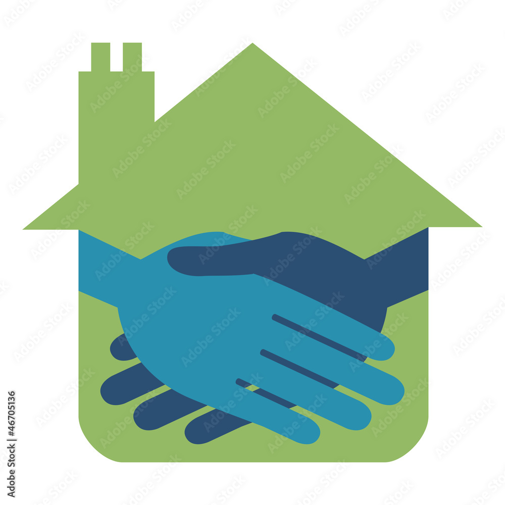 Property or real estate handshake design. Property or real estate handshake design.