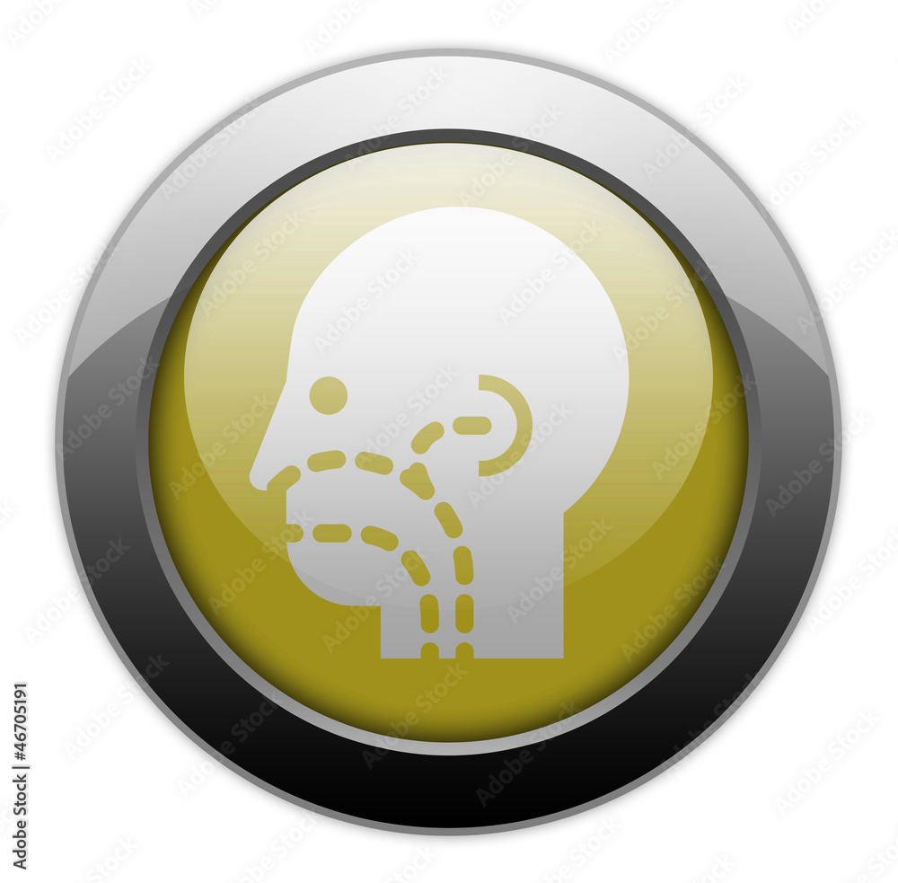 Yellow Metallic Orb Button 