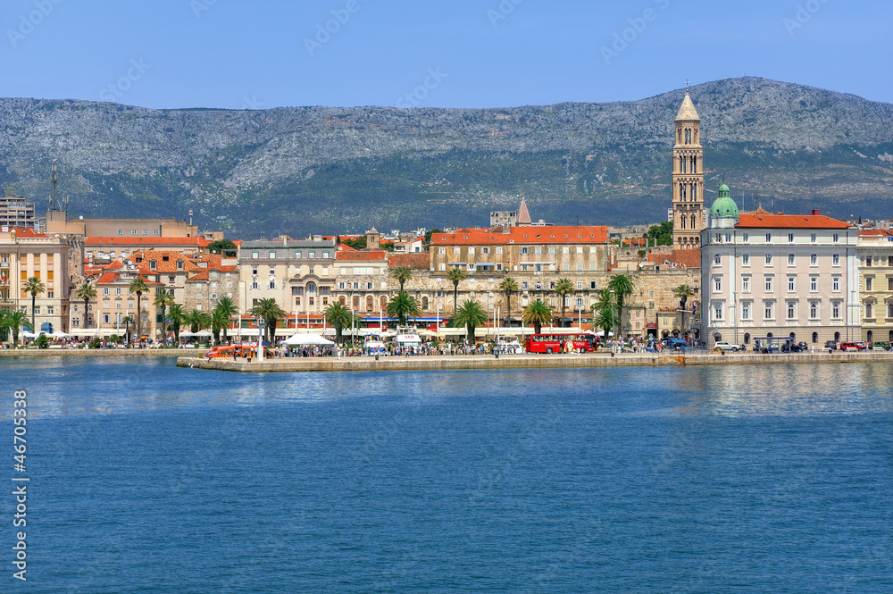 Harbour and promenade, Split town, Croatia
