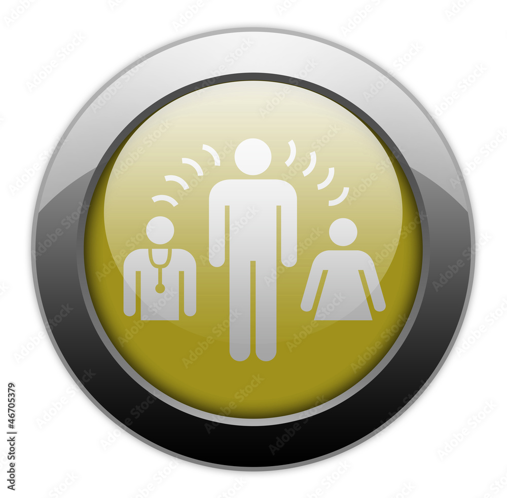 Yellow Metallic Orb Button Yellow Metallic Orb Button
