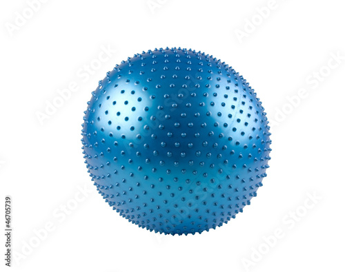 Blue gym ball for exercise