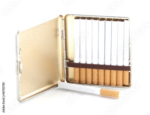 cigarettes and cigarette case vintage photo